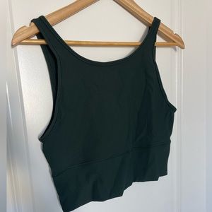 Dark emerald green crop tank